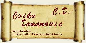 Cviko Domanović vizit kartica